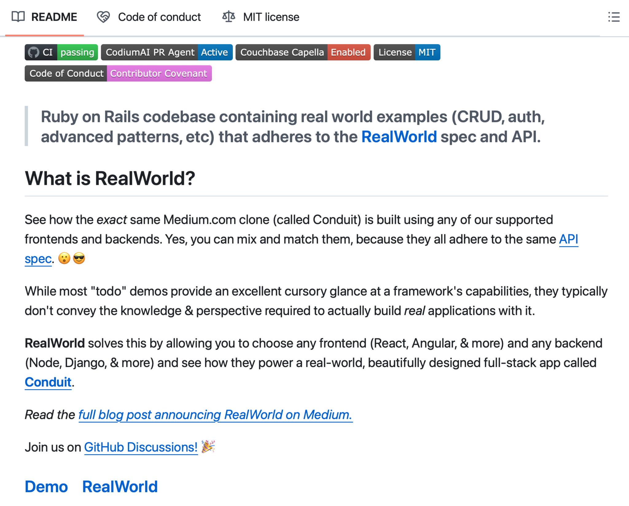 Screenshot of GitHub repo